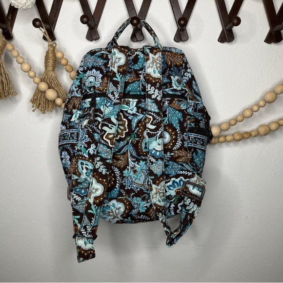 Vera Bradley Java Blue medium backpack - Picture 2 of 3